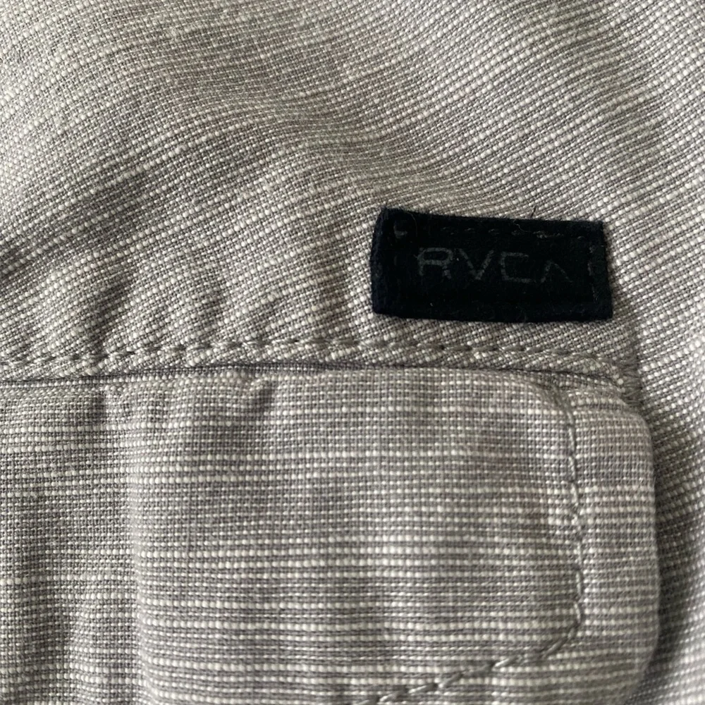 RVCA Men's Light Blue Flat Front Shorts 34